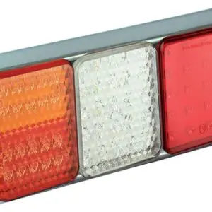 LED achterlicht met chromen rand | 12-24v | 40cm. kabel | 100CSTIWFMLE-100CSTIWFMLE