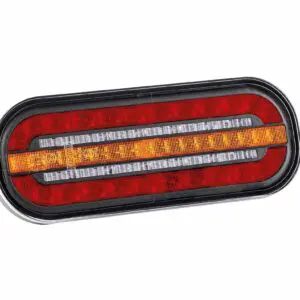LED compact achterlicht met statisch knipperlicht | montage H+V 12-24v | VC-330-VC-330