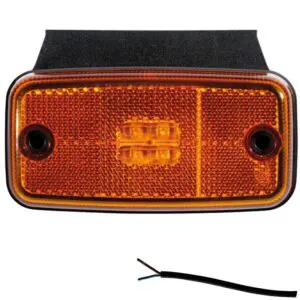 LED markeringslicht amber | 12-24v | 50cm. kabel | M10MV-650A-M10MV-650A