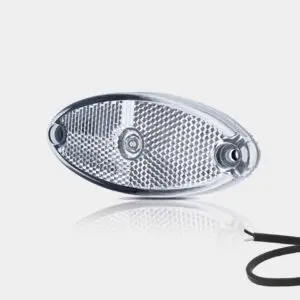LED markeringslicht ovaal wit | 12-24v | 50cm. kabel | MV-5800W-MV-5800W