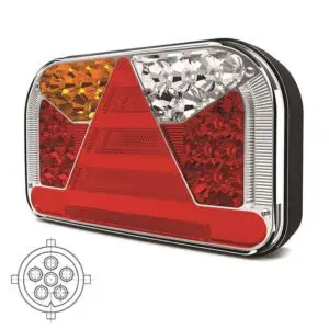 Links | LED achterlicht zonder kentekenlicht | 12-36v | 6-PIN | V10C6-531B6-V10C6-531B6