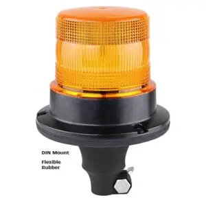 R65 LED flits-zwaailamp 10 - 30v met PC Flexi-DIN-voet-EQPR65ABM-FD