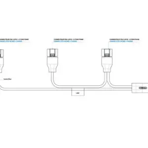 Split kabel 7-PIN's AMP naar 3x 4PIN MCP tbv LCR19 lampen | D14980-D14980