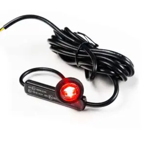 LED markeerlicht rood met R65 flitser 12-24v 200cm kabel-MSV-4500R-A