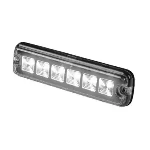LED R10 Flitser 6-LED wit 12-24v 200cm kabel-SF-1600W