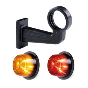 LED breedtelamp set 12-24v | dark |rood-amber | 195mm paal-MB-3060DRA-SET