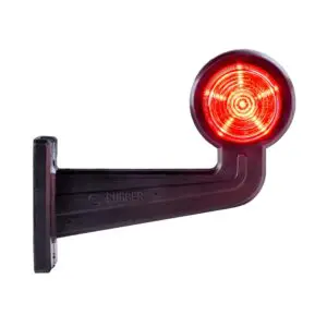 LED breedtelamp set 12-24v | rood-amber | 195mm paal-MB-3060RA-SET-7