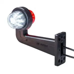 LED breedtelamp set 12-24v | rood-wit | 195mm paal-MB-3060RW-SET-4