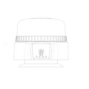 LED R65 Zwaailamp op Accu-SZ-1000ACCU-5