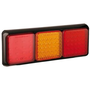 LED achterlicht met zwarte rand | 12-24v | 40cm. kabel | 100BFARME-100BFARME