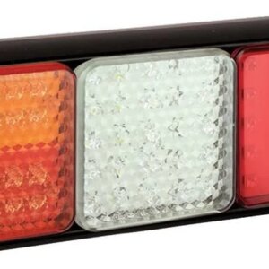 LED achterlicht met zwarte rand | 12-24v | 40cm. kabel | 100BSTIWFMLE-100BSTIWFMLE