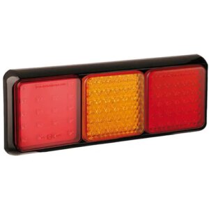 LED achterlicht met zwarte rand | 12-24v | 40cm. kabel | 80BFARME-80BFARME