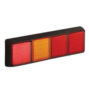 LED achterlicht met zwarte rand | 12-24v | 40cm. kabel | 80BFARRME-80BFARRME