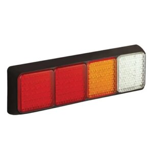 LED achterlicht met zwarte rand | 12-24v | 40cm. kabel | 80BRRAWME-80BRRAWME