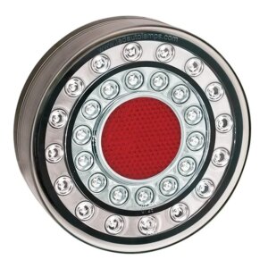 LED achteruitrijlicht in chroomlook | 12-24v | 40cm. kabel | MaXilamp1XCWE-MaXilamp1XCWE