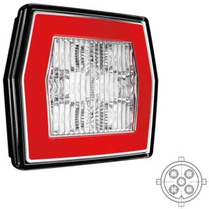 LED achteruitrijlicht met achterlicht | 12-24v | 5-PIN aansluiting | V10C2-770B5-V10C2-770B5