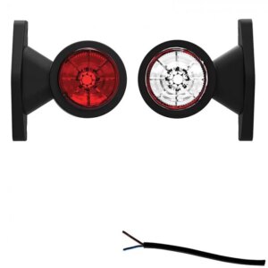 LED breedtelamp met korte steel | 12-24v | 20cm. kabel | M10BV-100RW-M10BV-100RW