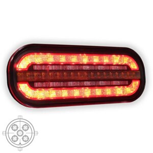 LED compact achterlicht met dynamisch knipperlicht | 12-24v | VC-320B5-VC-320B5
