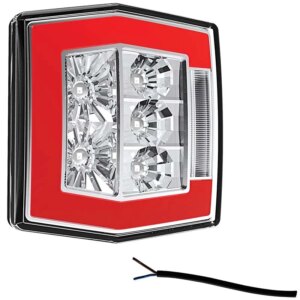 LED compact achterlicht met kentekenverlichting | 12-36v | 100cm. kabel | V10C4-730-V10C4-730
