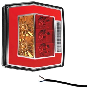 LED compact achterlicht met kentekenverlichting | 12-36v | 100cm. kabel | V10C4-750-V10C4-750