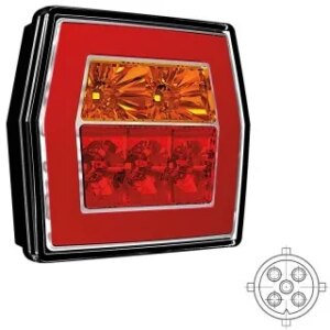 LED compact achterlicht zonder kentekenverlichting | 12-36v | 5-PIN | V10C3-720B5-V10C3-720B5