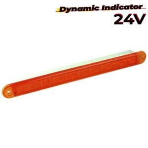 LED dynamisch knipperlicht slimline amber lens | 24v | 40cm. kabel | 235A24-DI-235A24-DI