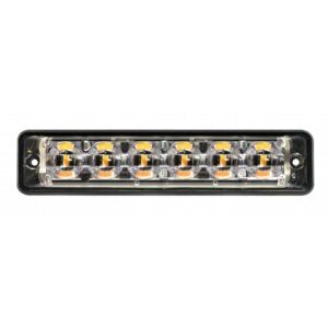 LED flitser 6 LED's | R65 | ultra platte slimline | amber | 10-30v | S11F6002-S11F6002
