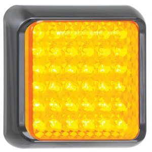 LED knipperlicht met zwarte rand | 12-24v | 40cm. kabel | 100AME-100AME