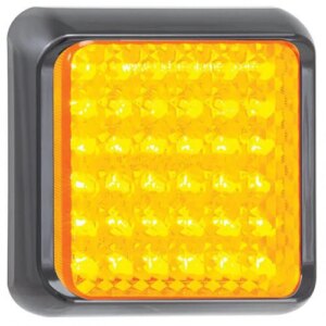 LED knipperlicht met zwarte rand | 12-24v | 40cm. kabel | 80AME-80AME