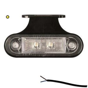LED markeringslicht amber | 12-24v | 50cm. kabel | M10MV-400A-M10MV-400A