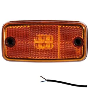 LED markeringslicht amber | 12-24v | 50cm. kabel | M10MV-600A-M10MV-600A