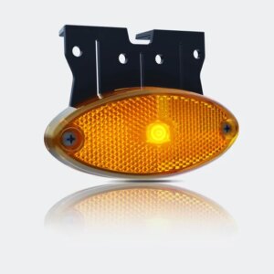 LED markeringslicht ovaal amber met steun | 12-24v | 0.75mm.2 connector | MV-5860A-MV-5860A