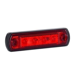 LED markeringslicht rood met beugel | 12-24v | 50cm. kabel | MV-5250R-MV-5250R
