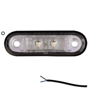 LED markeringslicht wit | 12-24v | 50cm. kabel | M10MV-200W-M10MV-200W