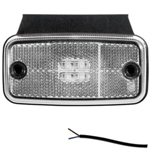 LED markeringslicht wit | 12-24v | 50cm. kabel | M10MV-650W-M10MV-650W