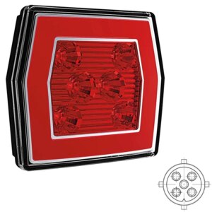 LED mistlicht met achterlicht | 12-36v | 5-PIN | V10C2-760B5-V10C2-760B5
