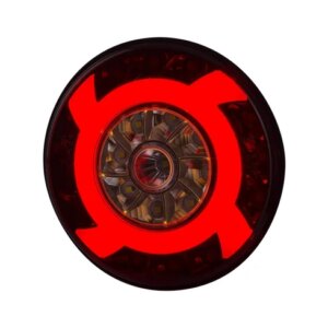 LED mistlicht met achteruitrijlicht | 120mm. opbouw | 12-24v | 1