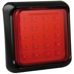 LED mistlicht met zwarte rand | 12-24v | 40cm. kabel | 100FME-100FME