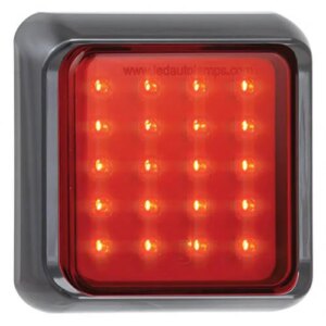 LED mistlicht met zwarte rand | 12-24v | 40cm. kabel | 80FME-80FME