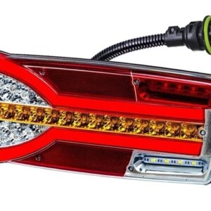 Links | LED achterlicht dynamisch knipperlicht en kentekenlicht | 12-24v | 7-PIN | V14C7-911B7-V14C7-911B7