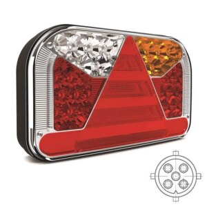 Links | LED achterlicht met kentekenlicht | 12-36v | 5-PIN | V10C6-541B5-V10C6-541B5