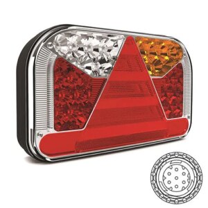 Links | LED achterlicht met kentekenlicht | 12-36v | 7-PIN | V10C7-551B7-V10C7-551B7