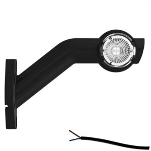 Links | LED breedtelamp met schuine steel | 12-24v | 20cm. kabel | M10BV-701RWA-M10BV-701RWA
