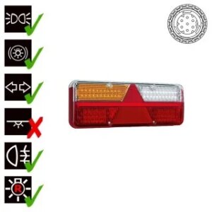Links | LED trailerlamp | dynamisch knipperlicht | 9-36v | 7-PIN | VC-1011B7-VC-1011B7