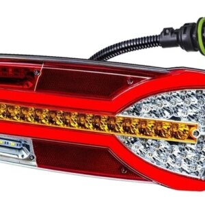 Rechts | LED achterlicht dynamisch knipperlicht en kentekenlicht | 12-24v | 7-PIN | V14C7-912B7-V14C7-912B7