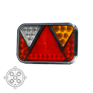 Rechts | LED achterlicht met achteruitrijlicht | 12v | 5-PIN | VC-2712B5-VC-2712B5