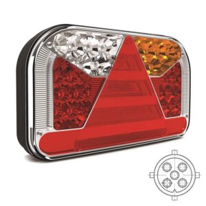 Rechts | LED achterlicht met kentekenlicht | 12-36v | 5-PIN | V10C5-522B5-V10C5-522B5