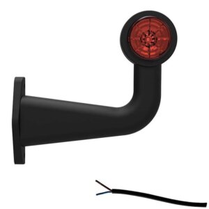 Rechts | LED breedtelamp met haakse steel | 12-36v | 20cm. kabel | M10BV-602RW-M10BV-602RW