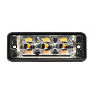 Ultra platte Slimline LED flitser 3 LED's | wit | 12-24v | SSLED3DVW-SSLED3DVW