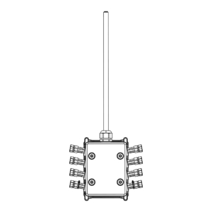 Junctionbox 16x uitgang | 15m kabel | 1 x 2